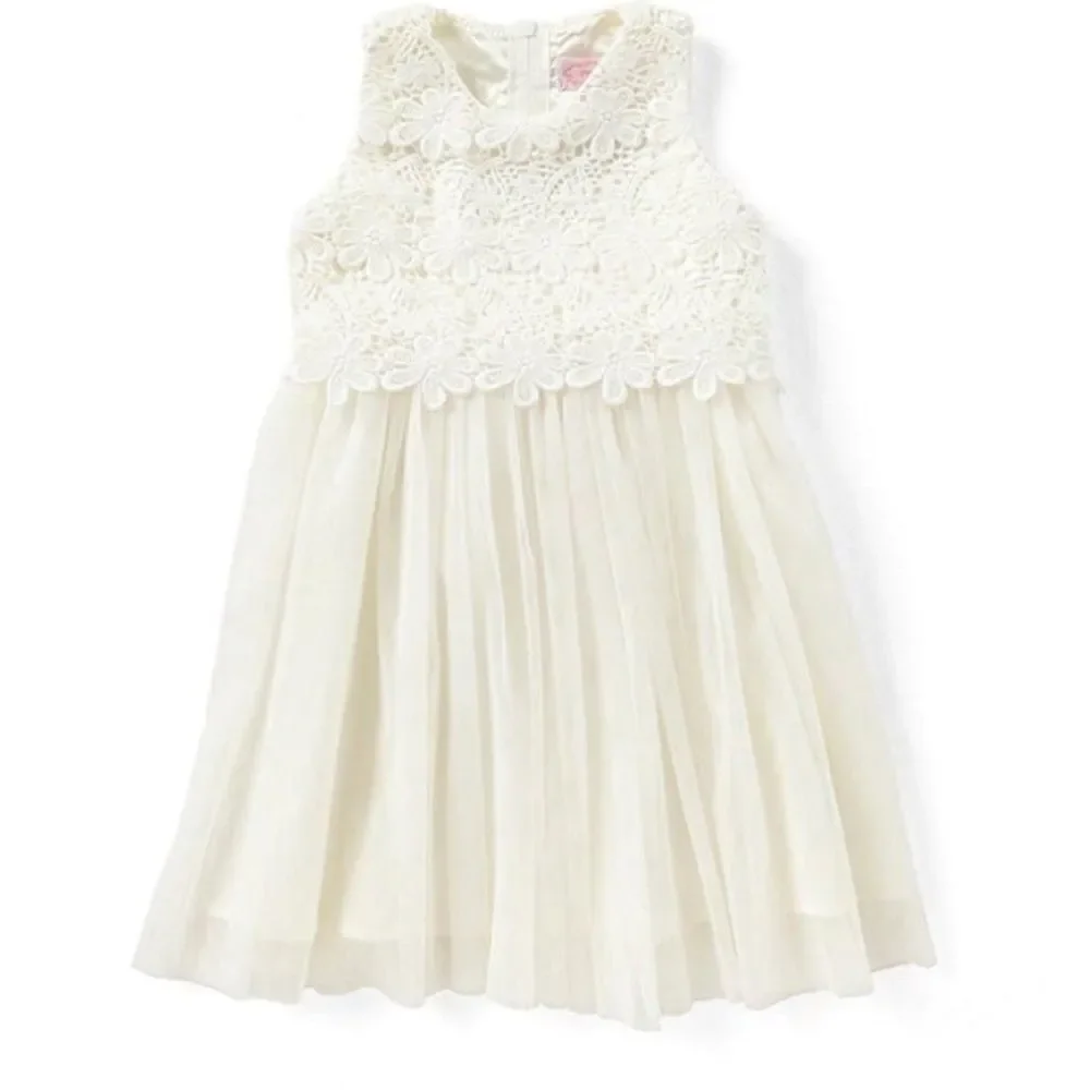 Popatu Tulle/Lace Tie-Back Dress